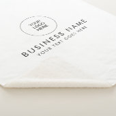 カスタマイズ可能なカラー文字あなたのビジネスロゴかわいい シェルパブランケット (3/4)