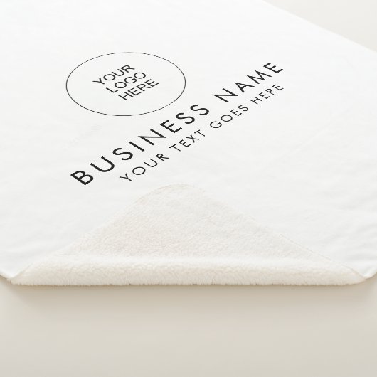 カスタマイズ可能なカラー文字あなたのビジネスロゴかわいい シェルパブランケット (3/4)