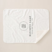 カスタマイズ可能なカラー文字あなたのビジネスロゴかわいい シェルパブランケット (正面(横))