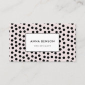 カスタマイズ可能なカラー水玉模様 名刺 (正面)