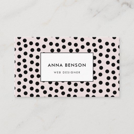 カスタマイズ可能なカラー水玉模様 名刺 (正面)