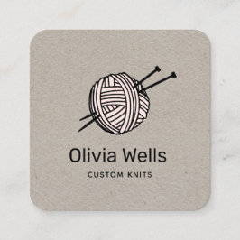 カスタマイズ可能なカラー編み機編み物の編み玉 スクエア名刺