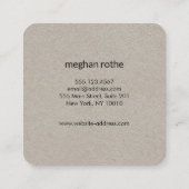 カスタマイズ可能なカラー編み機編み物の編み玉 スクエア名刺 (裏面)