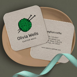 カスタマイズ可能なカラー編み機編み物の編み玉 スクエア名刺