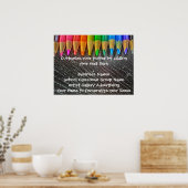 カスタマイズ可能なカラー芸術的鉛筆ポスター ポスター (キッチン)