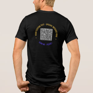 カスタマイズ可能なカラーQRコード テキストテンプレート トライブレンドTシャツ