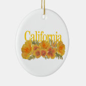 カスタマイズ可能なカリフォルニアオーナメントとケシ セラミックオーナメント (右)