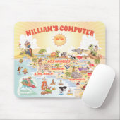 カスタマイズ可能なカリフォルニアカートゥーンマウスパッド マウスパッド (マウス)