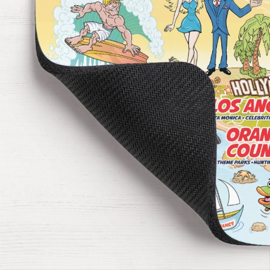 カスタマイズ可能なカリフォルニアカートゥーンマウスパッド マウスパッド (コーナー)