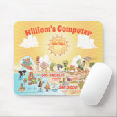 カスタマイズ可能なカリフォルニアカートゥーンマウスパッド マウスパッド (マウス)