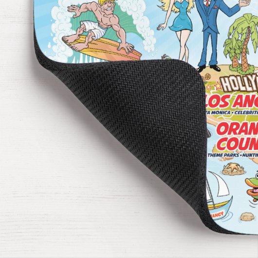 カスタマイズ可能なカリフォルニアカートゥーンマウスパッド マウスパッド (コーナー)