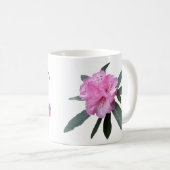 カスタマイズ可能なカレン名かわいらしピンクのフローラ女の子 コーヒーマグカップ (正面右)