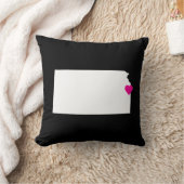 カスタマイズ可能なカンザス州ラブリバーシブルピロー クッション (ブランケット)