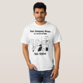 カスタマイズ可能なカートゥーンのヘアスタイリスト Tシャツ (正面フル)