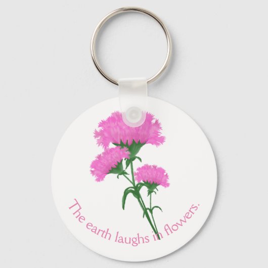 カスタマイズ可能なカーネーションの文字 キーホルダー (正面)