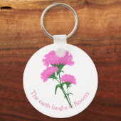 カスタマイズ可能なカーネーションの文字 キーホルダー (正面)