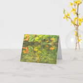 カスタマイズ可能なカー考えド/「自分の」/LAKE REFLECTIO カード (黄色い花)