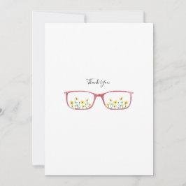 カスタマイズ可能なガラスおよびデイジーの挨拶状 サンキューカード