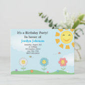 カスタマイズ可能なガーデンバースデーパーティーの招待 招待状 (スタンド正面)