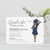カスタマイズ可能なガールアバター |高校卒業 招待状 (スタンド正面)