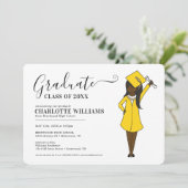 カスタマイズ可能なガールアバター |高校卒業 招待状 (スタンド正面)