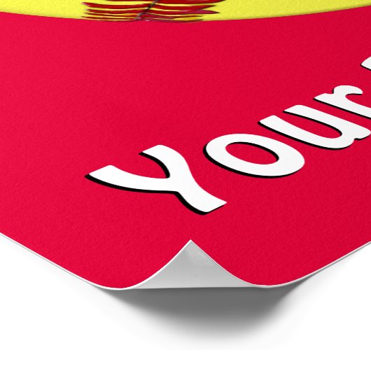 カスタマイズ可能なガールズソフトボールチームポスター ポスター (角)