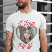 カスタマイズ可能なガールフレンドが大好き Tシャツ