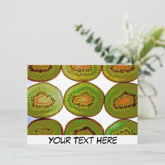 カスタマイズ可能なキウイフルーツスライス カード (スタンド正面)