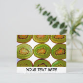 カスタマイズ可能なキウイフルーツスライス ポストカード (スタンド正面)