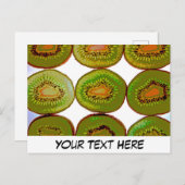 カスタマイズ可能なキウイフルーツスライス ポストカード (正面/裏面)