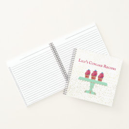 カスタマイズ可能なキッズカップケーキレシピ本 ノートブック