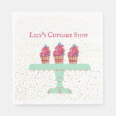 カスタマイズ可能なキッズカップケーキ屋 スタンダードランチョンナプキン (正面)