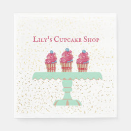 カスタマイズ可能なキッズカップケーキ屋 スタンダードランチョンナプキン