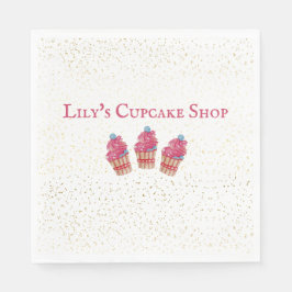 カスタマイズ可能なキッズカップケーキ屋 スタンダードランチョンナプキン