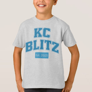 カスタマイズ可能なキッズKCブリッツレガシーフォント Tシャツ