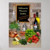 カスタマイズ可能なキッチンポスター ポスター (正面)