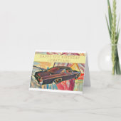 カスタマイズ可能なキッドの誕生日カードカーのおもしろい ユニーク サンキューカード (正面)