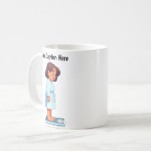 カスタマイズ可能なキャラクター体重計 コーヒーマグカップ (正面左)