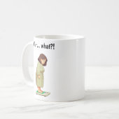 カスタマイズ可能なキャラクター体重計 コーヒーマグカップ (正面左)