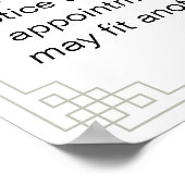 カスタマイズ可能なキャンセル通知/ポリシー ポスター (角)