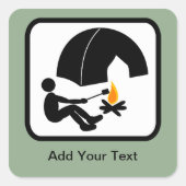 カスタマイズ可能なキャンパーロゴ スクエアシール (正面)