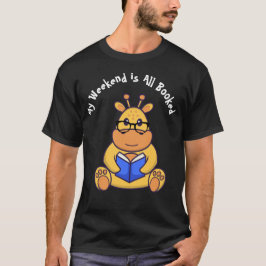 カスタマイズ可能なキュートなキリン 読書 Tシャツ