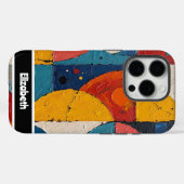 カスタマイズ可能なキュービストブロックの電話カバー Case-Mate iPhoneケース (裏面 (横))