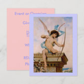 カスタマイズ可能なキューピッド 招待状 (正面/裏面)