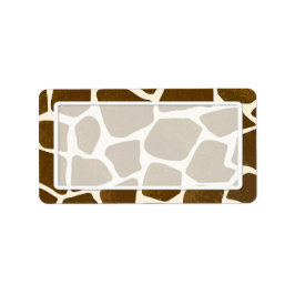 カスタマイズ可能なキリンプリント住所 シール