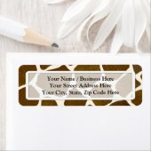 カスタマイズ可能なキリンプリント差出人住所ラベル ラベル (インサイチュ)