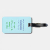 カスタマイズ可能なキリン漫画ラベルと引用文 ラゲッジタグ (裏面横)