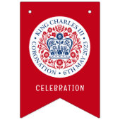 カスタマイズ可能なキングCHARLES III戴冠 バンティングフラッグ (第2の旗)