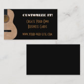 カスタマイズ可能なギターの音楽業界カード 名刺 (正面/裏面)