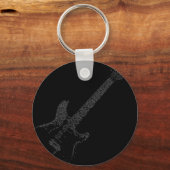 カスタマイズ可能なギターキーチェーン キーホルダー (正面)